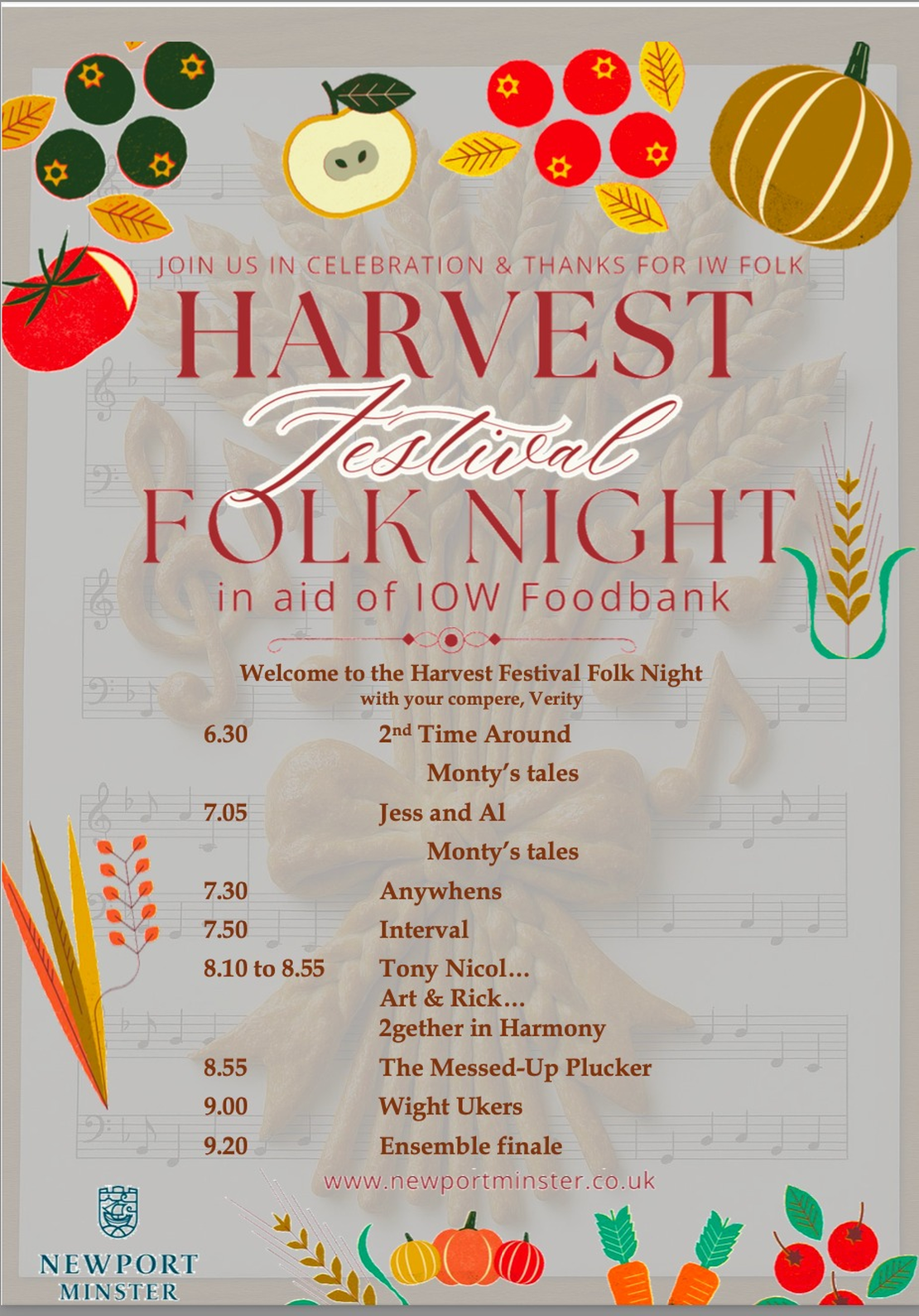 Newport Minster Harvest Folk Night October 2025