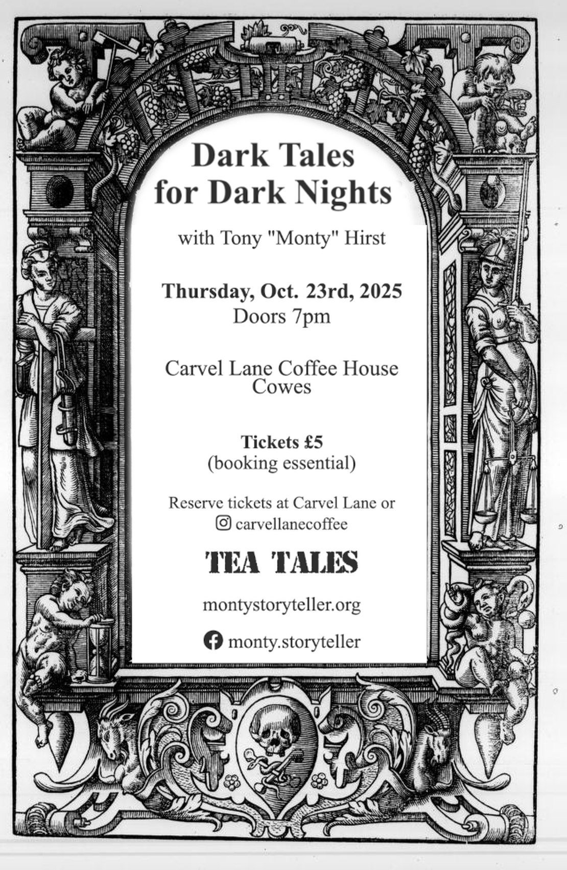 Dark Tales for Dark Nights at Carvel Lane Coffee House