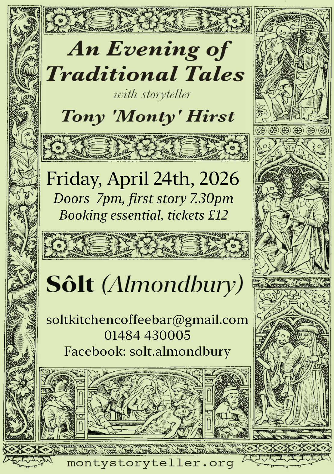 An Evening of Traditional Tales, Solt, Huddersfield (Almondbury), 24/04/26