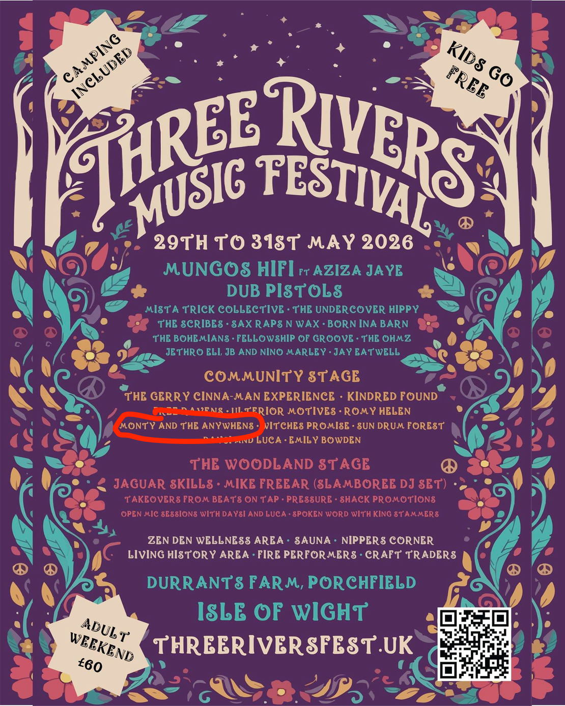 Two Appearances at Three Rivers Music Festival